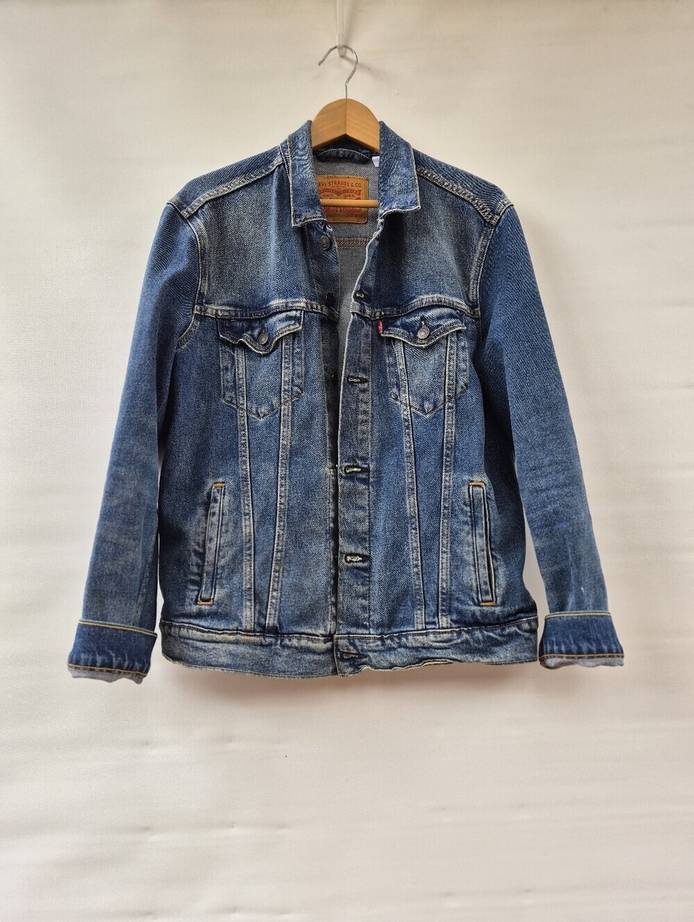 Vintage Levi's Denim Trucker Jacket Mens Large L Mexico 90s Western Americana